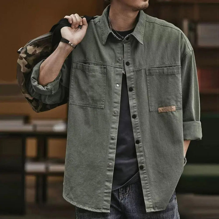 Wayne | Men's Casual Long Sleeve Button-Up Shirt