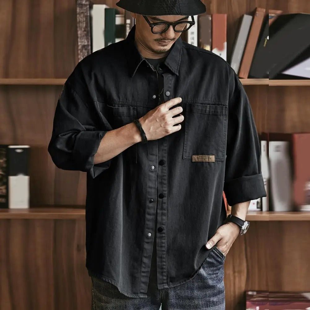 Wayne | Men's Casual Long Sleeve Button-Up Shirt