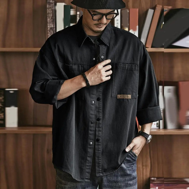 Wayne | Men's Casual Long Sleeve Button-Up Shirt