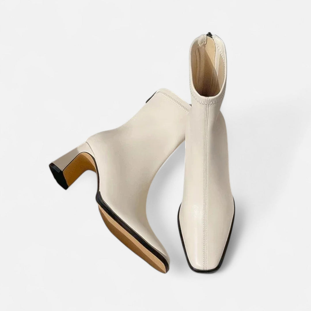 Women's Vintage Ankle Boots with Square-Toe Style