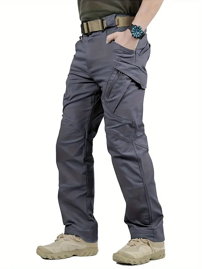 Men's Multi-Pocket Work Trousers for Outdoor Activities