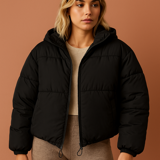 Oversized gewatteerde jas voor dames - warme, comfortabele winterpasvorm